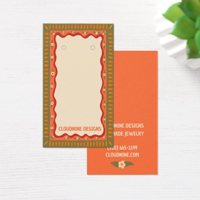 Boho Frame Earring Necklace Jewellery Display Card (Desk)