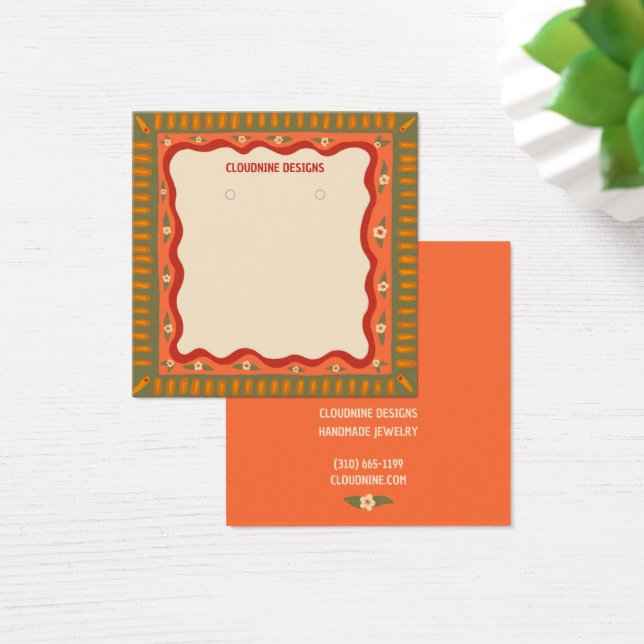 Boho Frame Earring Necklace Jewellery Display Card (Desk)