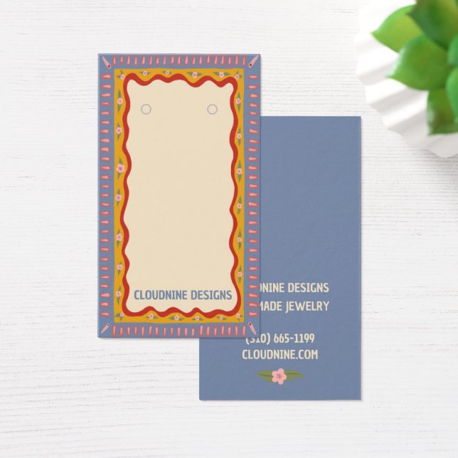 Boho Frame Earring Necklace Jewellery Display Card (Desk)