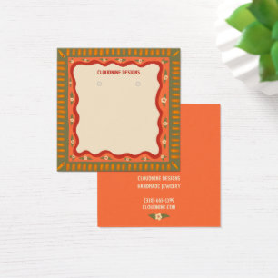 Boho Frame Earring Necklace Jewelry Display Card