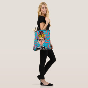 Boho Frida Style Tote Bag On Model Tote Bag