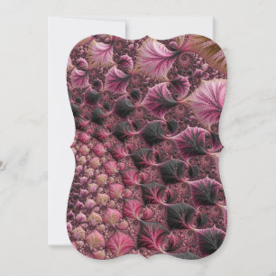 Boho Funky Eclectic Pink Black Abstract Fractal