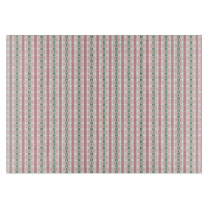 Boho Funky Retro Eclectic Pastel Christmas Stripe Cutting Board