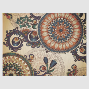 Boho Funky Trendy Retro Abstract Pattern Tissue Paper