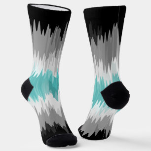 Boho Funky Wavy Abstract Libramaculine Pride Flag Socks