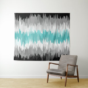Boho Funky Wavy Abstract Libramaculine Pride Flag Tapestry