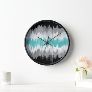 Boho Funky Wavy Abstract Libramasculine Pride Flag Clock