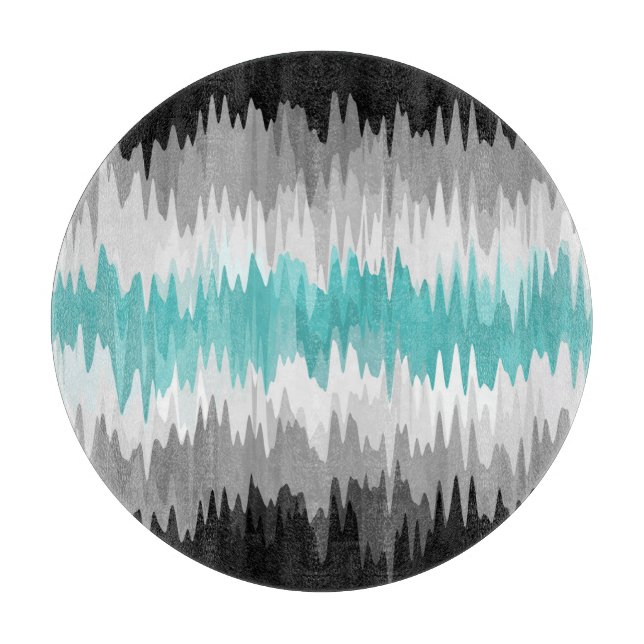 Boho Funky Wavy Abstract Libramasculine Pride Flag Cutting Board (Front)