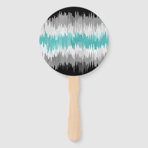 Boho Funky Wavy Abstract Libramasculine Pride Flag Hand Fan