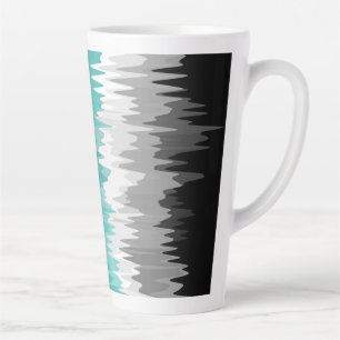 Boho Funky Wavy Abstract Libramasculine Pride Flag Latte Mug