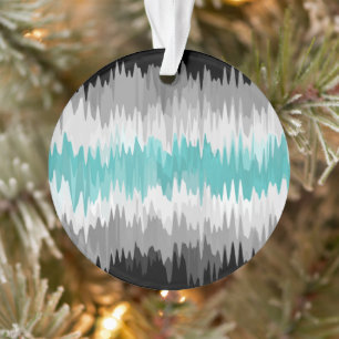 Boho Funky Wavy Abstract Libramasculine Pride Flag Ornament