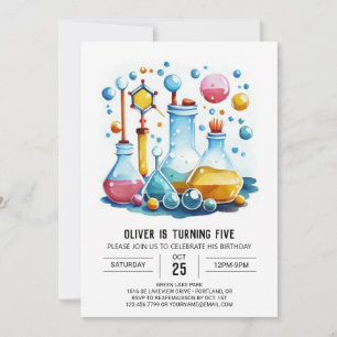 Boho Fusion Potion Scientist Birthday Invitation