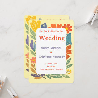 Boho Garden Bliss Wedding Invite