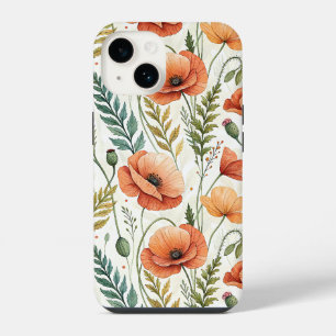 Boho Garden of Beautiful Poppies iPhone 14 Case