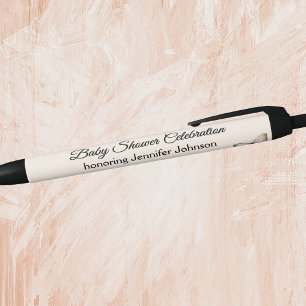 Boho Gender Neutral Baby Shower Favors Black Ink Black Ink Pen