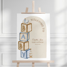 Boho Gender Neutral Blocks And Toys Baby Shower 