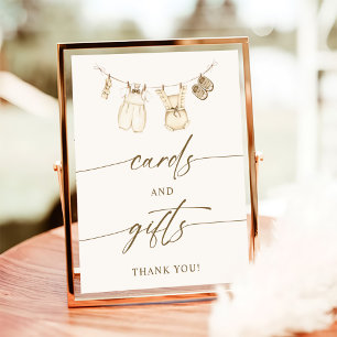 Boho Gender Reveal Cards and Gifts Sign