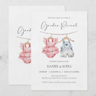 Boho Gender Reveal Invitation Neutral Baby