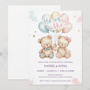 Boho Gender Reveal Invitation Neutral Baby