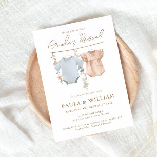 Boho Gender Reveal Party Invite