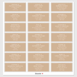 Boho Gentle Fawn Wedding Guest Address Labels