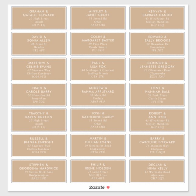 Boho Gentle Fawn Wedding Guest Address Labels (Sheet)