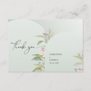 Boho geometric arch eucalyptus foliage dusty pink  enclosure card