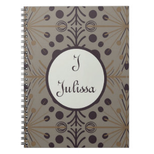 Boho Geometric Arrow Grey Personalised  Notebook
