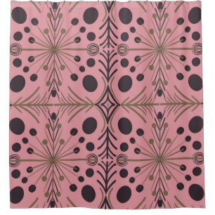 Boho Geometric Arrow Pink Pattern Shower Curtain