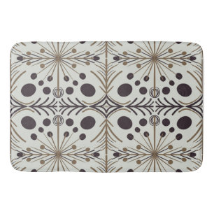 Boho Geometric Arrow White Pattern Bath Mat