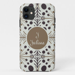 Boho Geometric Arrow White Personalised iPhone 11 Case