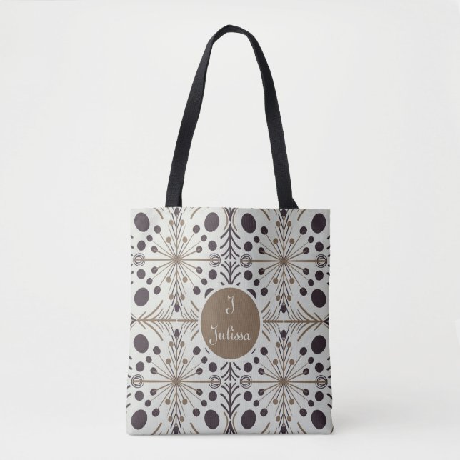 Boho Geometric Arrow White Personalised Tote Bag (Front)