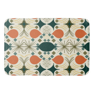 Boho Geometric Colourful Diamond Pattern Bath Mat