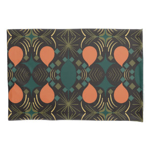 Boho Geometric Diamond Black  Pillowcase
