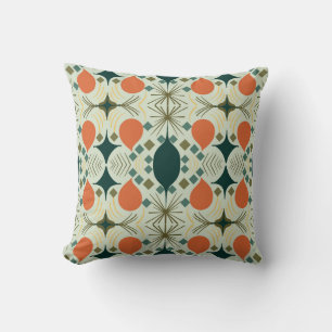Boho Geometric Diamond Mint  Cushion