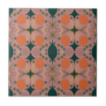 Boho Geometric Diamond Pink Ceramic Tile<br><div class="desc">Beautiful Boho Geometric Diamond Pink Patterned Tile,  this is the perfect colourful design that is full of colours,  shapes all within a cohesive Mid Century Mod Bohemian Design. Buy Today!</div>
