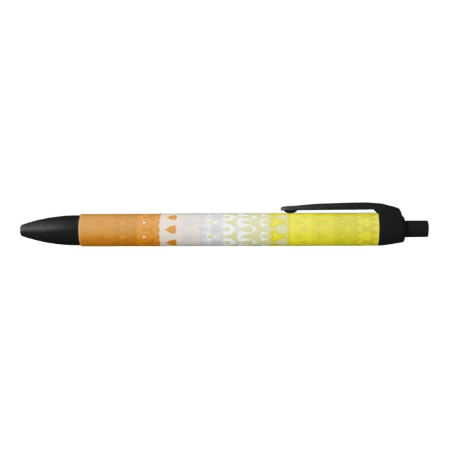 Boho Geometric Funky Abstract Maverique Pride Flag Black Ink Pen (Top)
