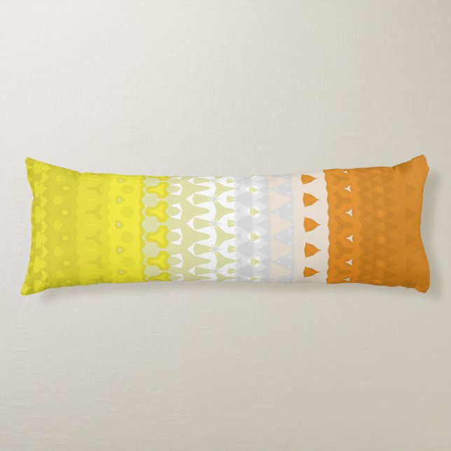 Boho Geometric Funky Abstract Maverique Pride Flag Body Cushion (Front)