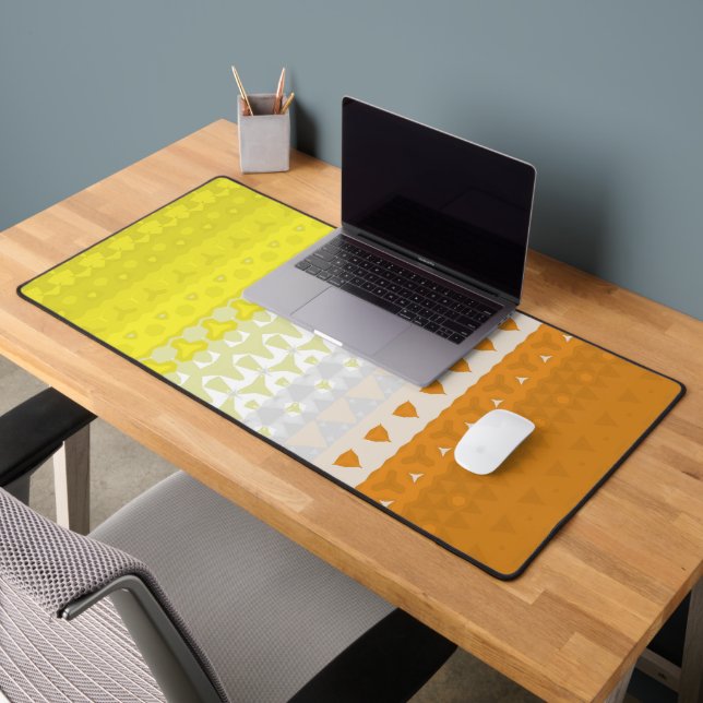 Boho Geometric Funky Abstract Maverique Pride Flag Desk Mat (Office 2)