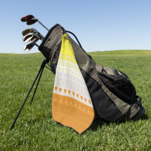 Boho Geometric Funky Abstract Maverique Pride Flag Golf Towel