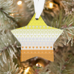 Boho Geometric Funky Abstract Maverique Pride Flag Ornament