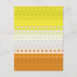 Boho Geometric Funky Abstract Maverique Pride Flag Postcard