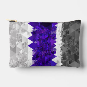 Boho Geometric Mod Retro Greygender Pride Flag Accessory Pouch