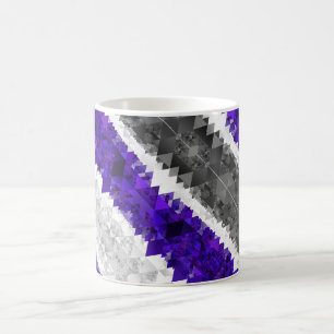 Boho Geometric Mod Retro Greygender Pride Flag Coffee Mug