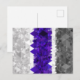 Boho Geometric Mod Retro Greygender Pride Flag Postcard