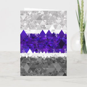 Boho Geometric Mod Retro Greygender Pride Flag Thank You Card