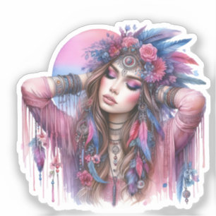 Boho Girl AI Art Bohemian Fashion