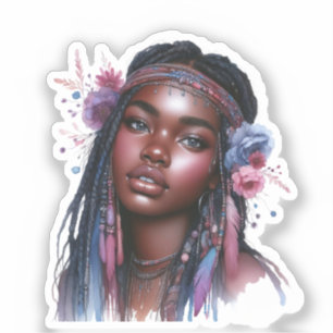 Boho Girl AI Art Bohemian Fashion