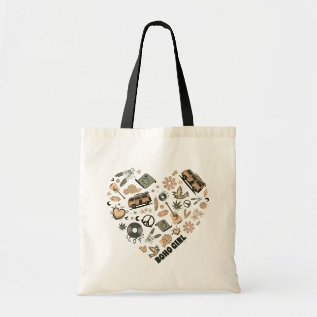 Boho Girl - Minimalist Tote Bag (Front)