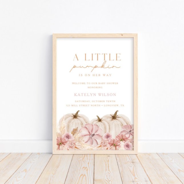 Boho Girls Pampas Grass Pumpkin Welcome Sign (Available for print & instant digital download!)